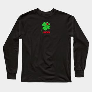 four leaf clover and ladybug Long Sleeve T-Shirt